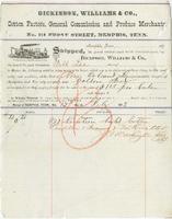 Bills of lading for cotton shipped to Golsan Brothers, cotton factors and commission merchants, New Orleans