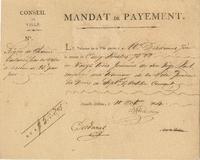 Mandats de Paiement issued by the Mayor of New Orleans in favor of various individuals.