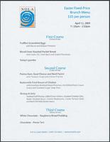 NOLA restaurant Easter Brunch menu