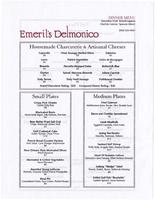 Emeril's Delmonico restaurant menu