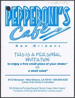 Pepperoni's Café restaurant menu