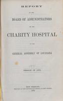 Charity Hospital Report 1872