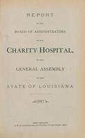 Charity Hospital Report 1887