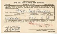 College of Arts and Sciences Grade Card