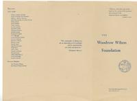 Woodrow Wilson Foundation Brochure