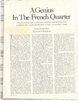 Article:  A Genius in the French Quarter