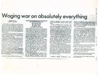 Article: Waging a War on abolutely everything