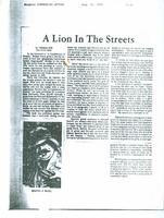 Article: A Lion In The Streets