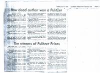 How Dead Author Won a Pulitzer