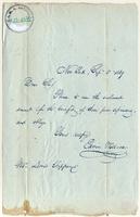 Letter from  Edwin Willcox to Lewis Tappan
