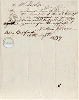 Letter from  Nathan Johnson to Simeon S. Jocelyn