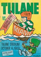 Tulane University Football Souvenir Program-Tulane vs. Miami