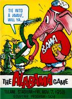Tulane University Official Souvenir Football Program-The Greenie; The Alabama Game