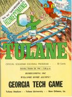 Tulane University Official Souvenir Football Program-The Greenie; Georgia Tech vs. Tulane