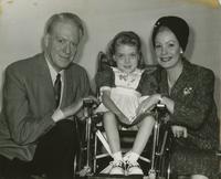 Nelson Eddy and Jeanette MacDonald with Kathy Vinson at New Orleans Muscular Dystrophy Campaign