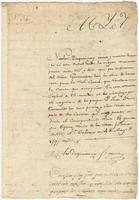 Bill, certificate, pay order, and receipt for work done by Nicolas Duquainnay at the Royal prison, New Orleans