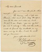 Personal letter from Major R[ichard?] [or, Thomas?] Claiborne, no place, to General [Philip?] Van Cortlandt
