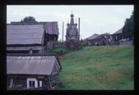 Kimzha. Village panorama, with Church of Hodegetria Mother of God