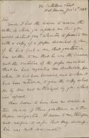 Personal letter from Joseph E. Johnston, Baltimore, to Jefferson Davis, no place,