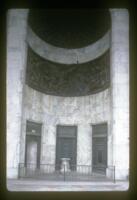 Isaakievsky Square 4, Cathedral of Saint Isaac of Dalmatia, south portico, left niche with sculpted relief 