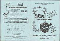 Star Steak & Lobster House restaurant menu
