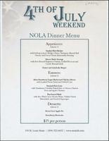 NOLA restaurant 4th of July menu