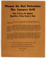Please Do Not Patronize the Campus Grill