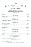 1983-02-19 Junior Philharmonic Society of New Orleans concert program
