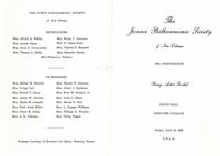 1958-04-18 Junior Philharmonic Society of New Orleans concert program