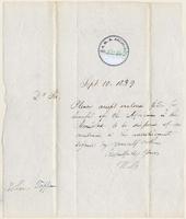 Letter from  W.M. to Lewis Tappan
