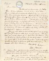 Letter from  Isaac Parrish to 