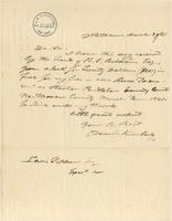 Letter from  Dennis Kimberly  to Lewis Tappan