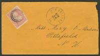Envelope addressed to Mary E. Mason, 1863 April 13  
