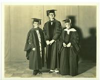 Miss Marion Talbot, Miss Louise Jonas Nixion, and Dean Pierce Butler, 1935